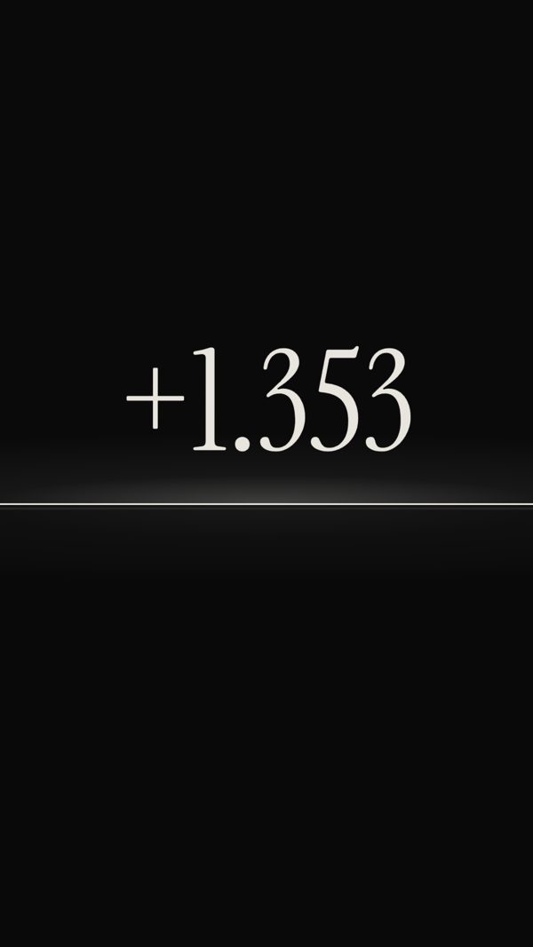 Abertura do vídeo do case: o número +1.353 surgindo sobre o mar